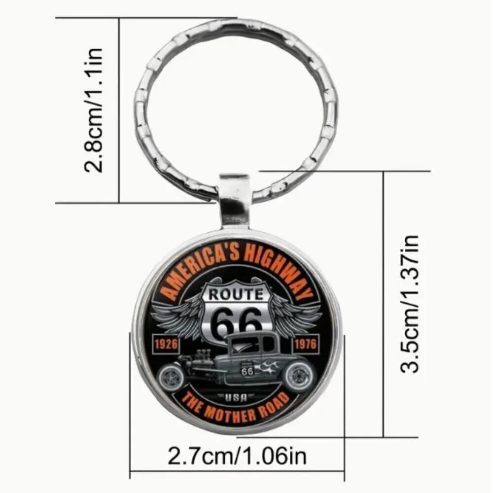Route 66 Keychain - NEW! Your Choice of Multiple Designs